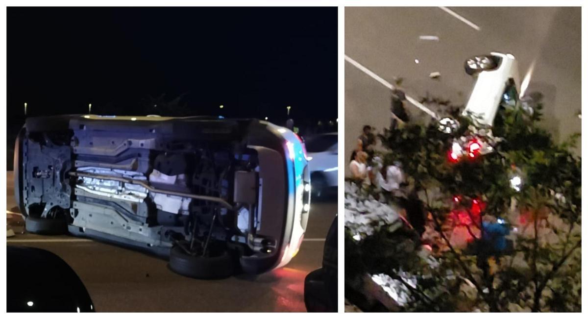 Imágenes del accidente de este lunes en Castelló.