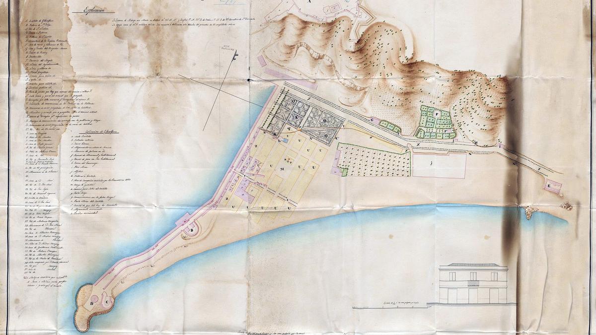 La propuesta de urbanización y embellecimiento de La Malagueta, de 1843.
