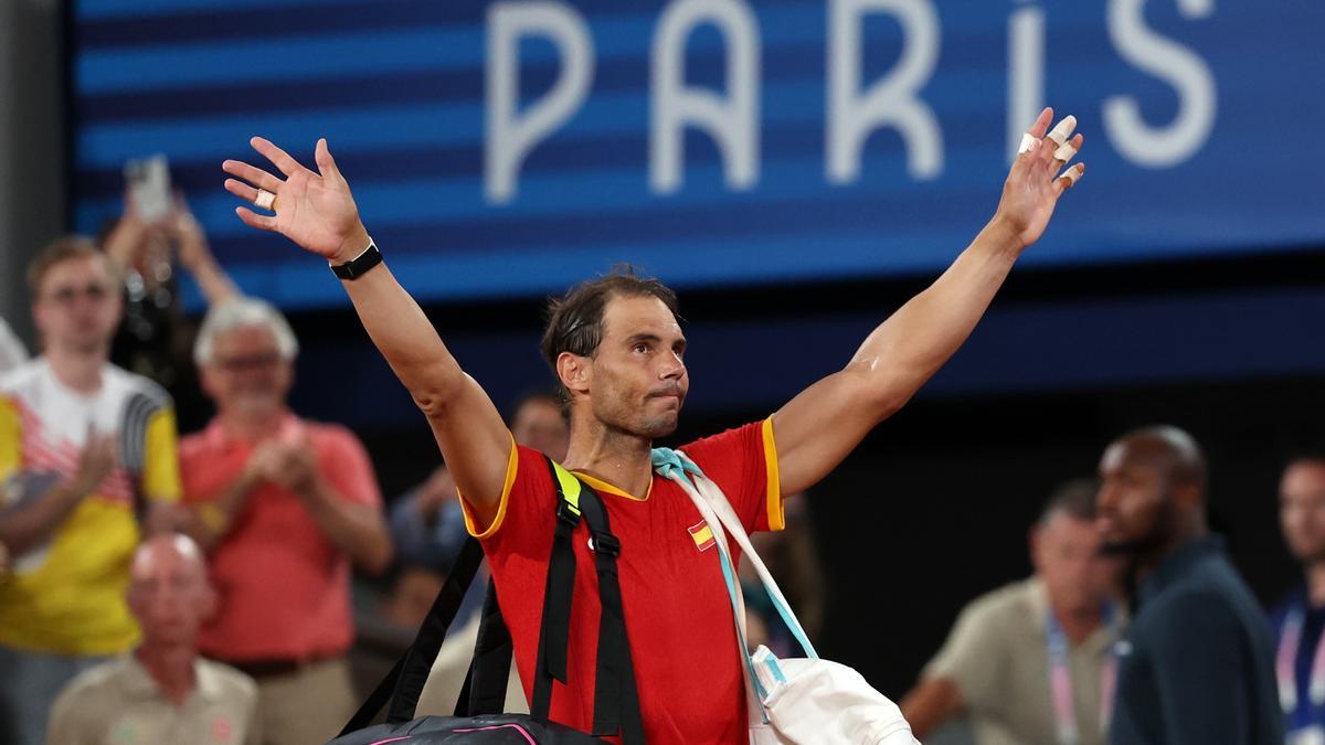Rafa Nadal, tras su derrota junto a Carlos Alcaraz en los Juegos Olímpicos de París 2024.