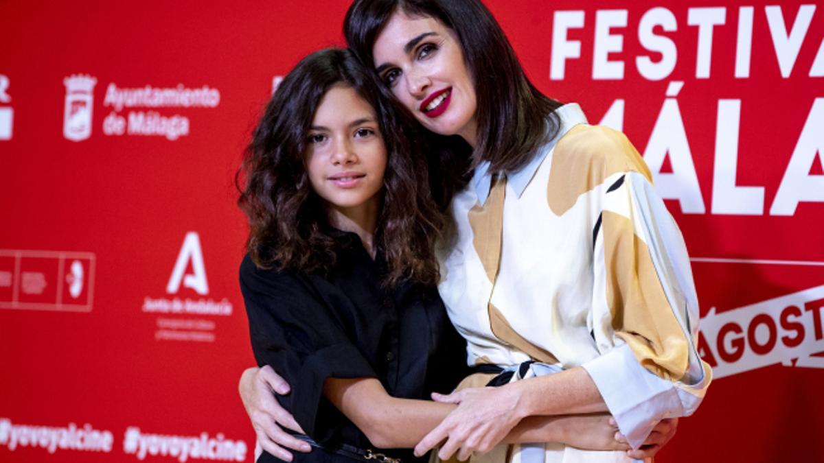 Paz Vega y su hija Ava Salazar, en el festival de Málaga