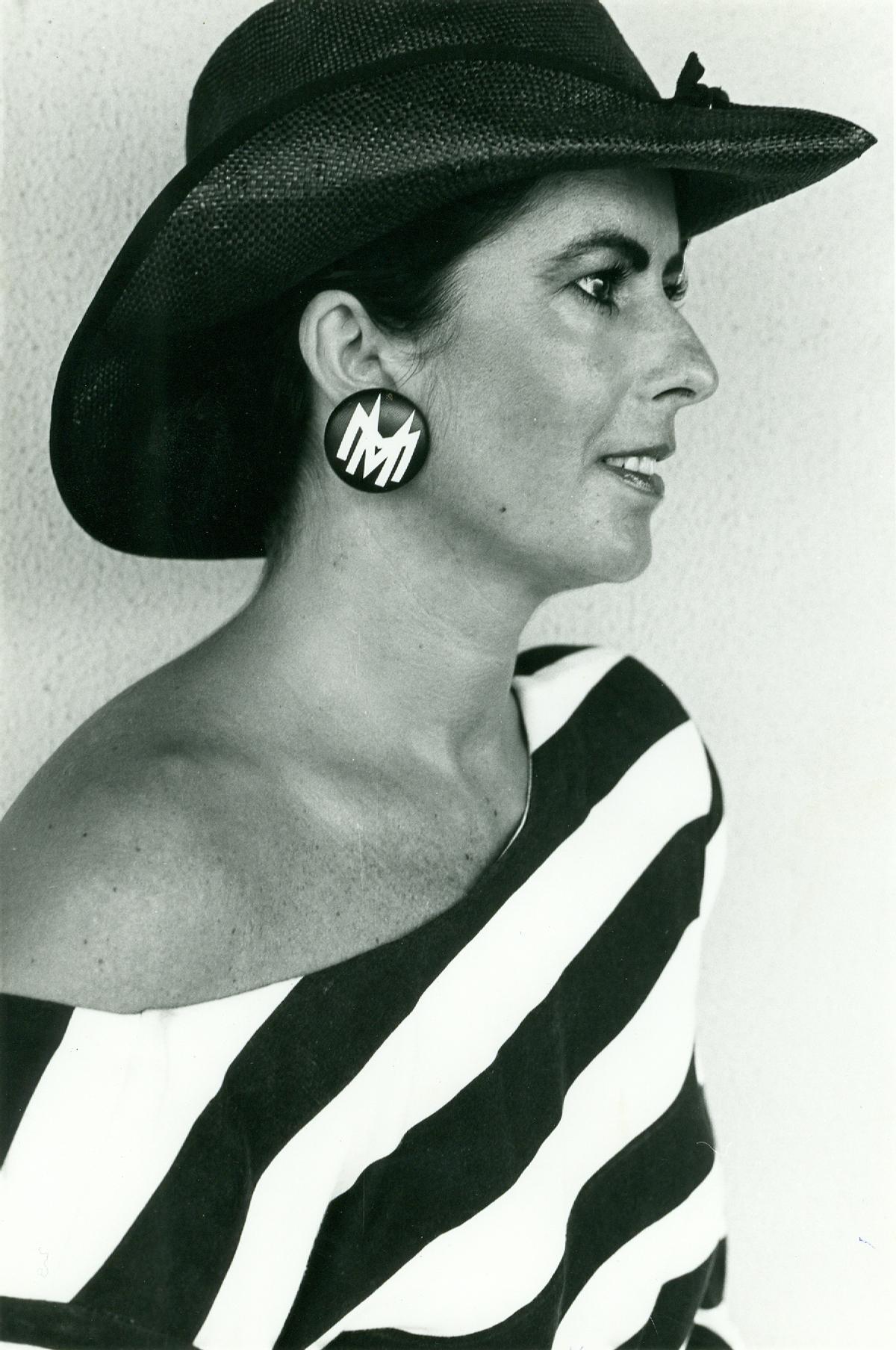 La diseñadora María Moreira en la década de los 90.