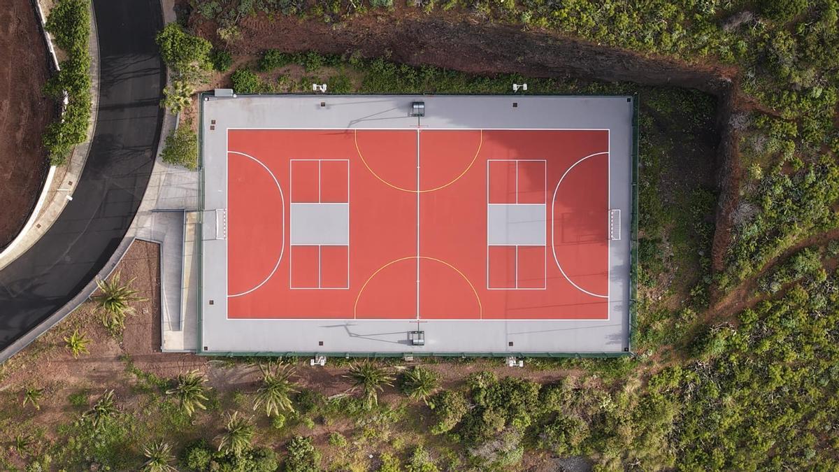 Vista área de las instalaciones deportivas silenses.