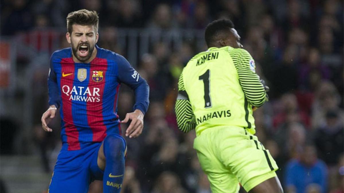 Piqué y Kameni vivieron momentos tensos