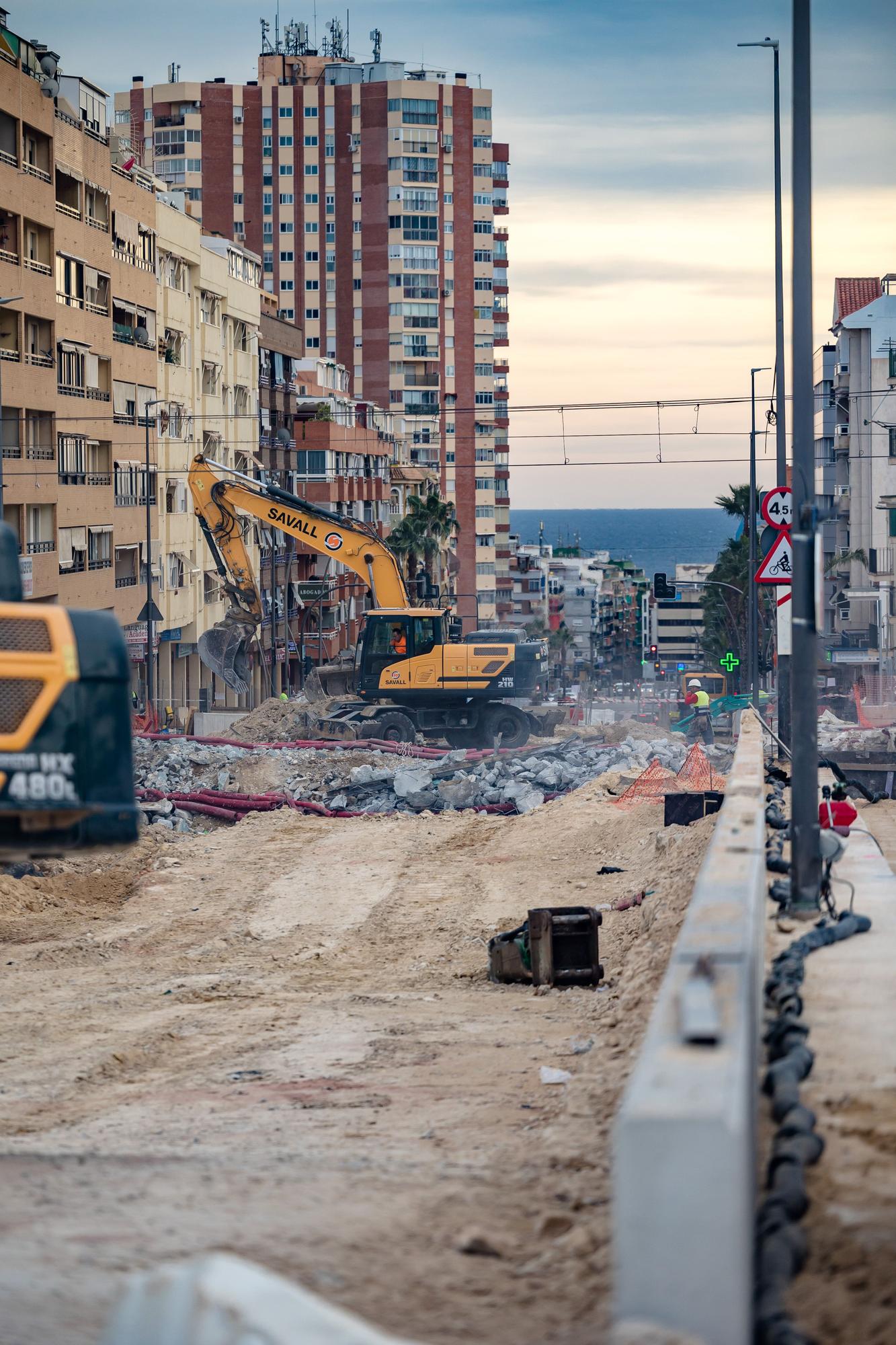 Adiós a un tramo de la vía del TRAM en Benidorm