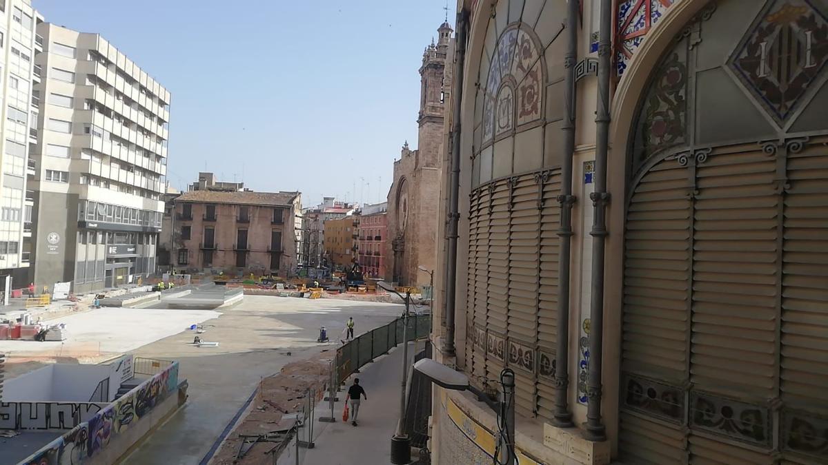 La plaza de Brujas, en obras