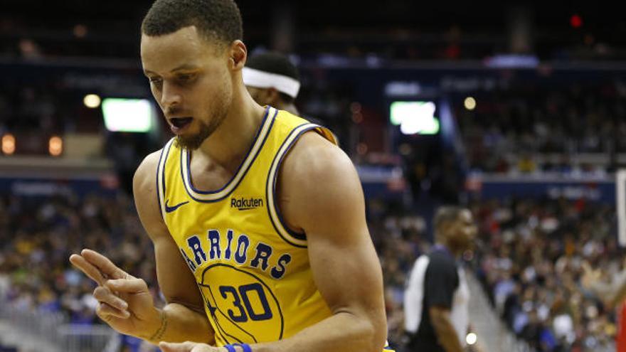 Curry, en el encuentro ante los Washington Wizards.