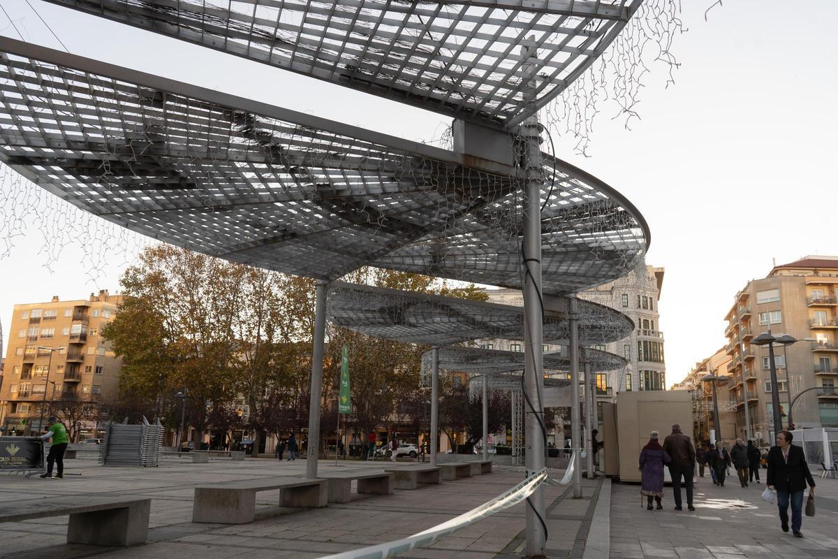 Plaza de la Marina, uno de los lugares en los que se va renovar el alumbrado.