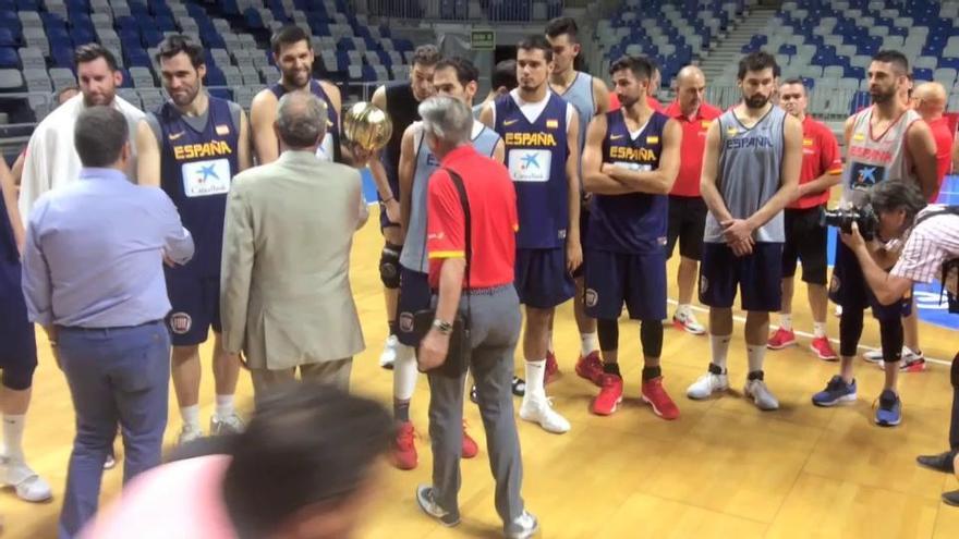 La selección española entrena en el Carpena