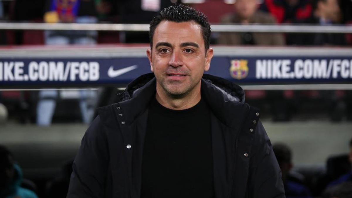 Xavi, durante un partido en el Camp Nou.