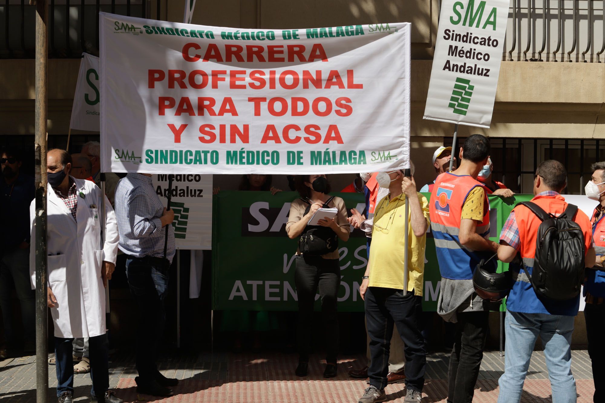 Concentración del Sindicato Médico de Málaga en favor de la Atención Primaria
