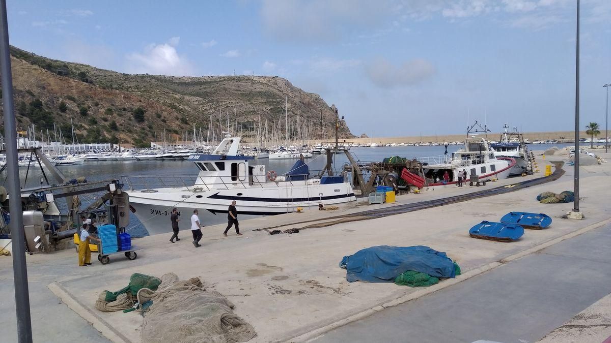 Imagen general del puerto de Xàbia, donde tiene su base el pesquero que ha encontrado el cadáver