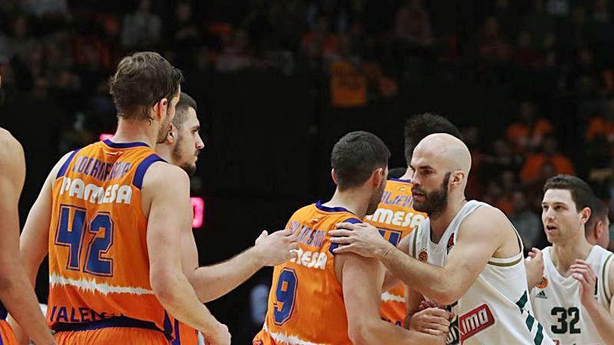 Partido entre el Valencia Basket y el Panathinaikos