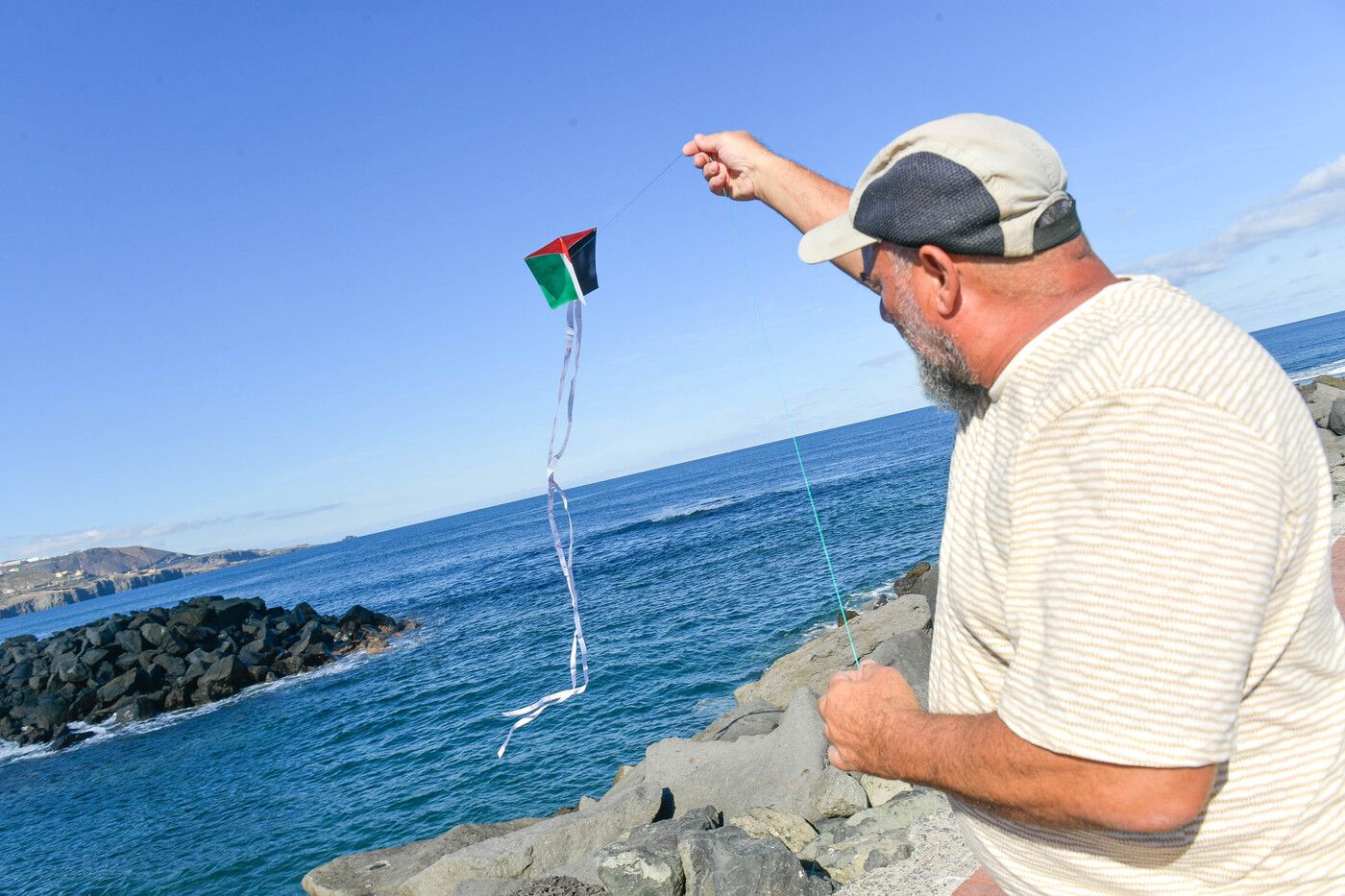 Cometas por Palestina en Las Palmas de Gran Canaria