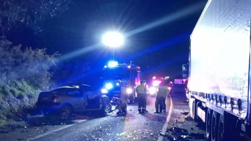 Accidente mortal el pasado mes de marzo en la AC-544 que une Ames y Negreira. | Cedida