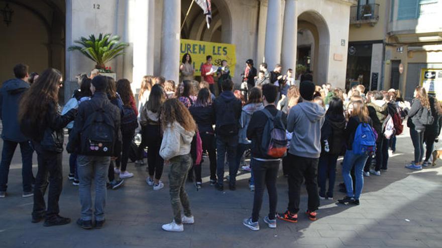 La concentració a la plaça de l&#039;Ajuntament.