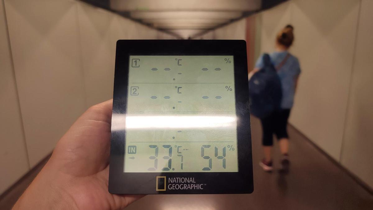 Temperatura en el transbordo de passeig de Gràcia