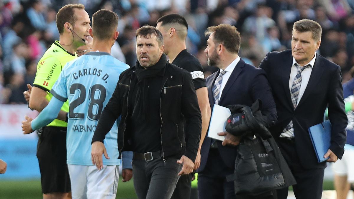 Coudet, tras el último partido en Balaídos.