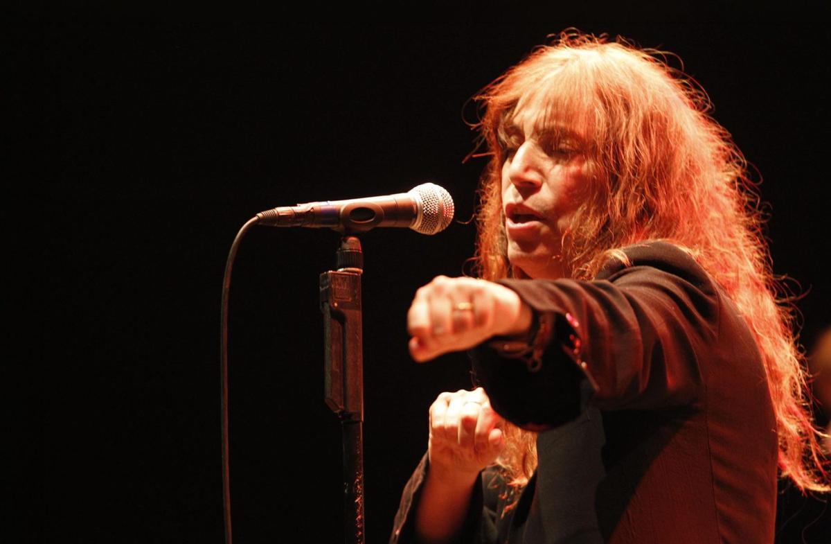 Patti Smith, en su concierto en Vigo el 18 de julio de 2010.