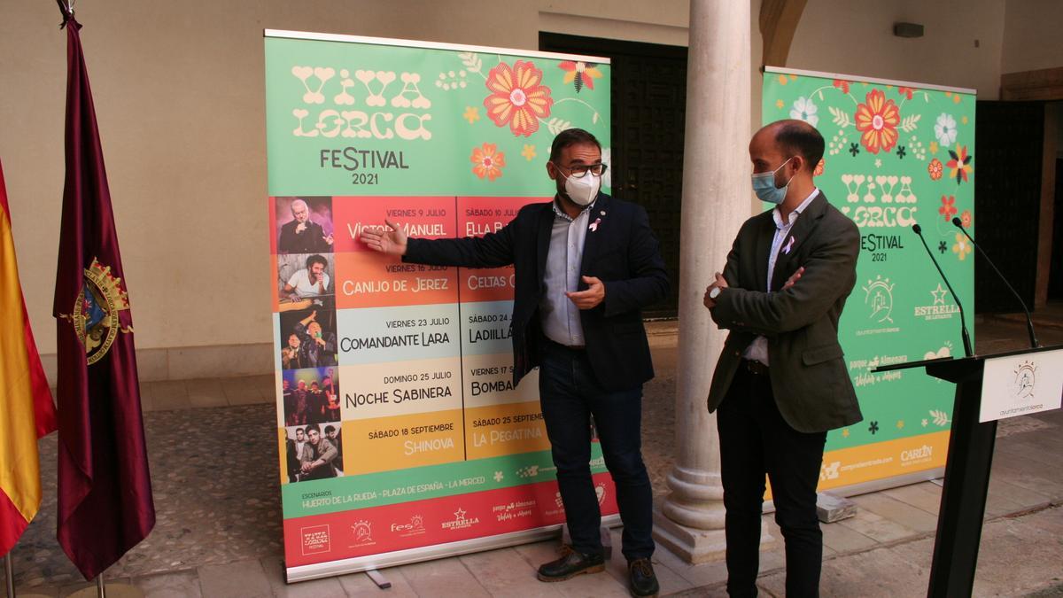 Diego José Mateos y José Ángel Ponce, en la presentación de los conciertos.