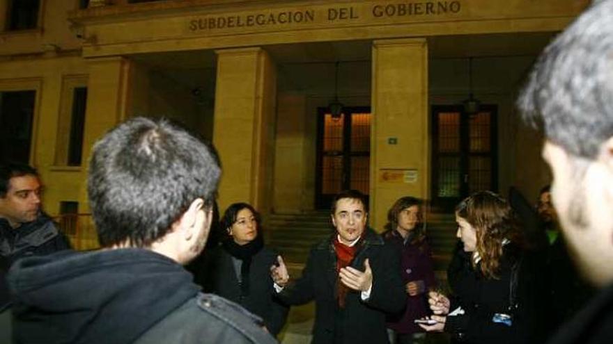 Imagen de la protesta ayer en Alicante