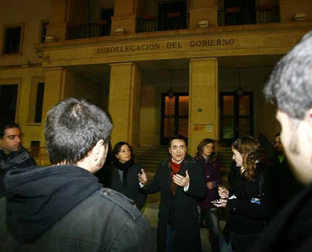 Imagen de la protesta ayer en Alicante