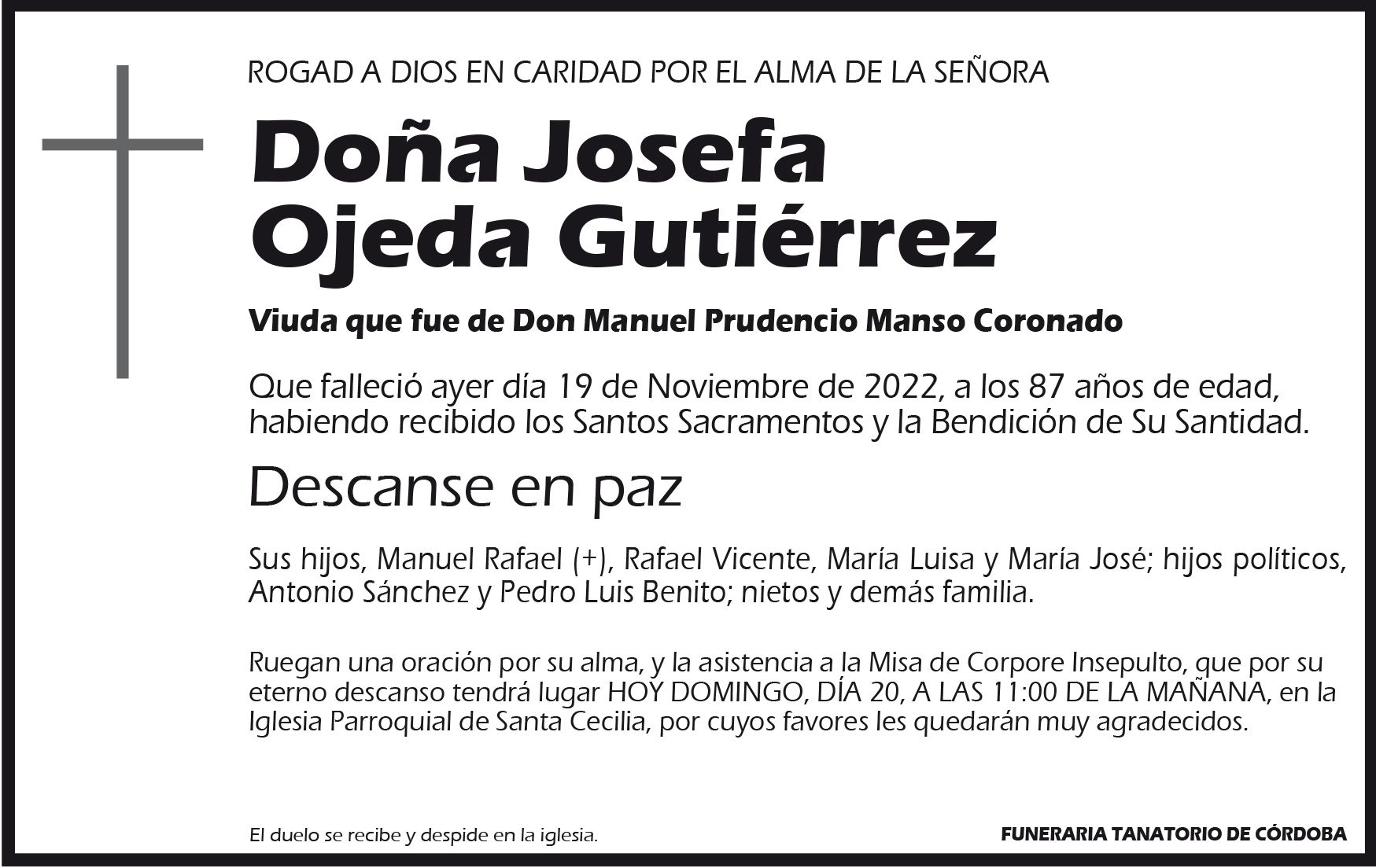 Doña Josefa Ojeda Gutiérrez