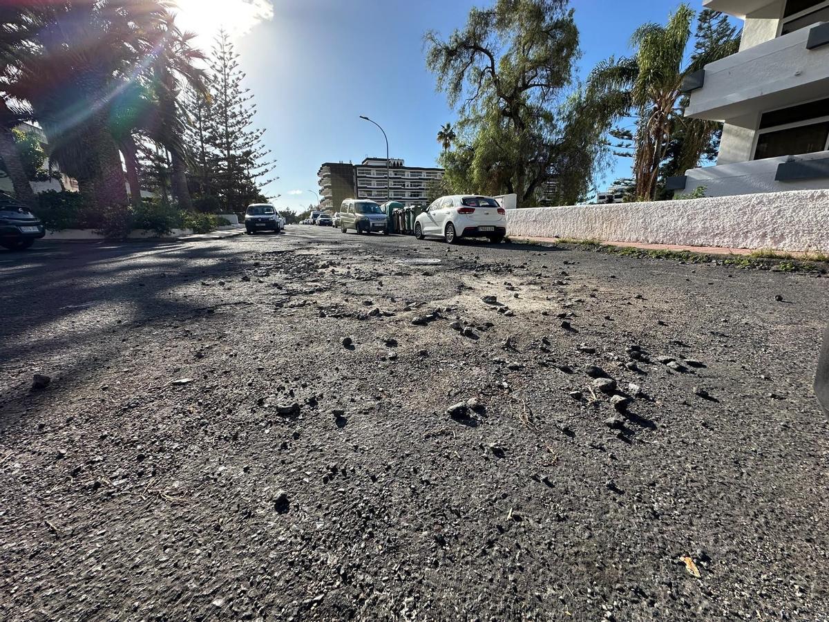 Este es el estado de una de las calles de la zona de La Paz, en Puerto de la Cruz