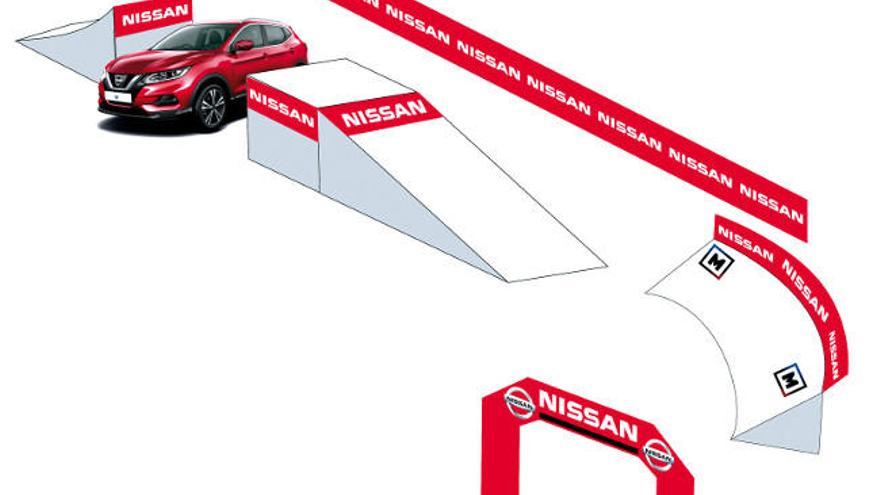 Trazado del Salto Nissan que se celebra hoy en O Marisquiño.