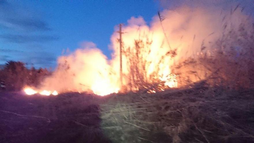 Sofocan un incendio causado por un cable de media tensión en Dénia