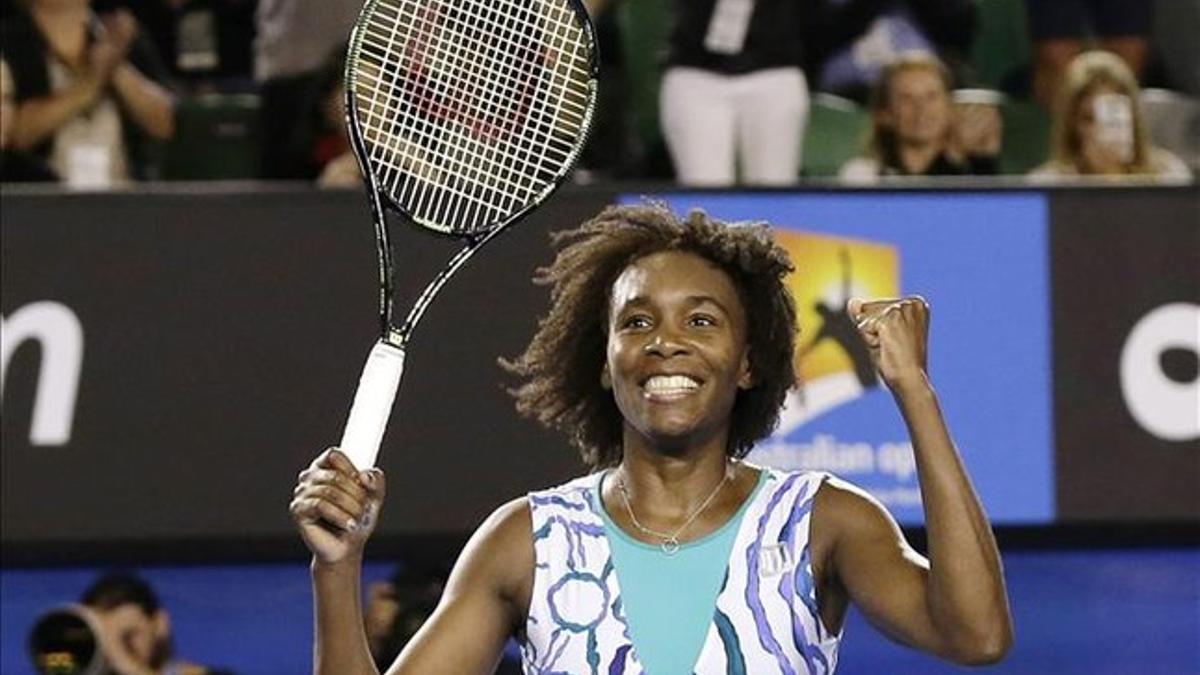 Venus Williams celebra su victoria