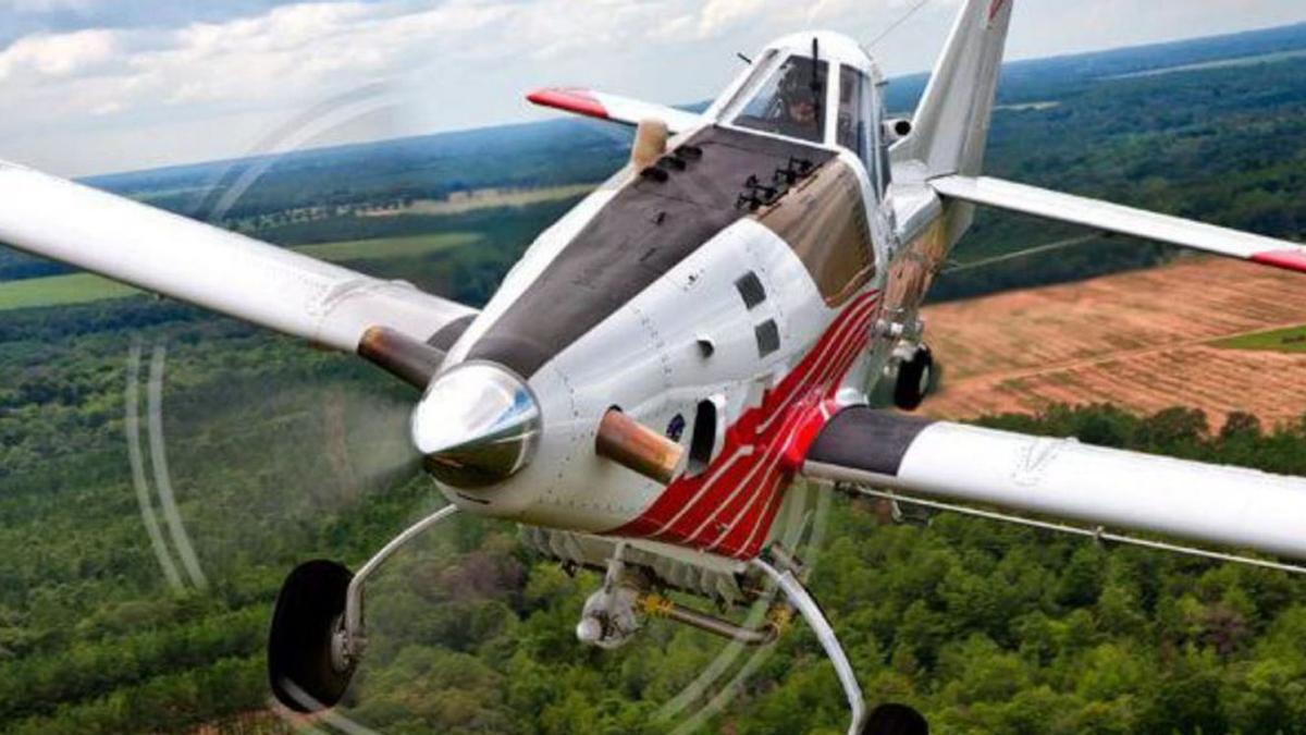 Una avioneta del mismo modelo que la que ha desaparecido, Thrush 710P.