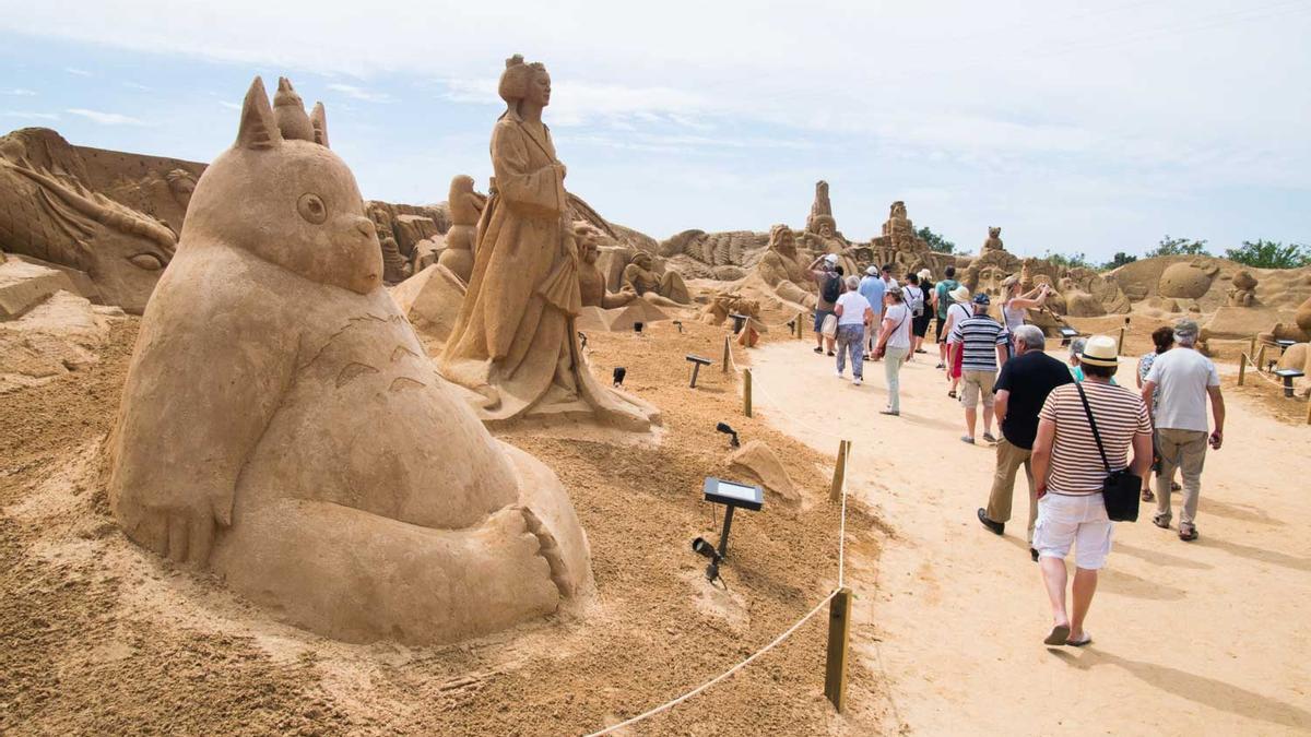 Exposición de esculturas de arena en el Algarve