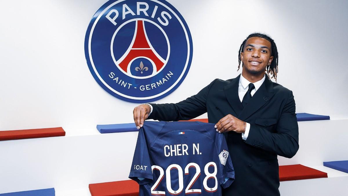 Cher Ndour, tras ser anunciado como nuevo jugador del PSG