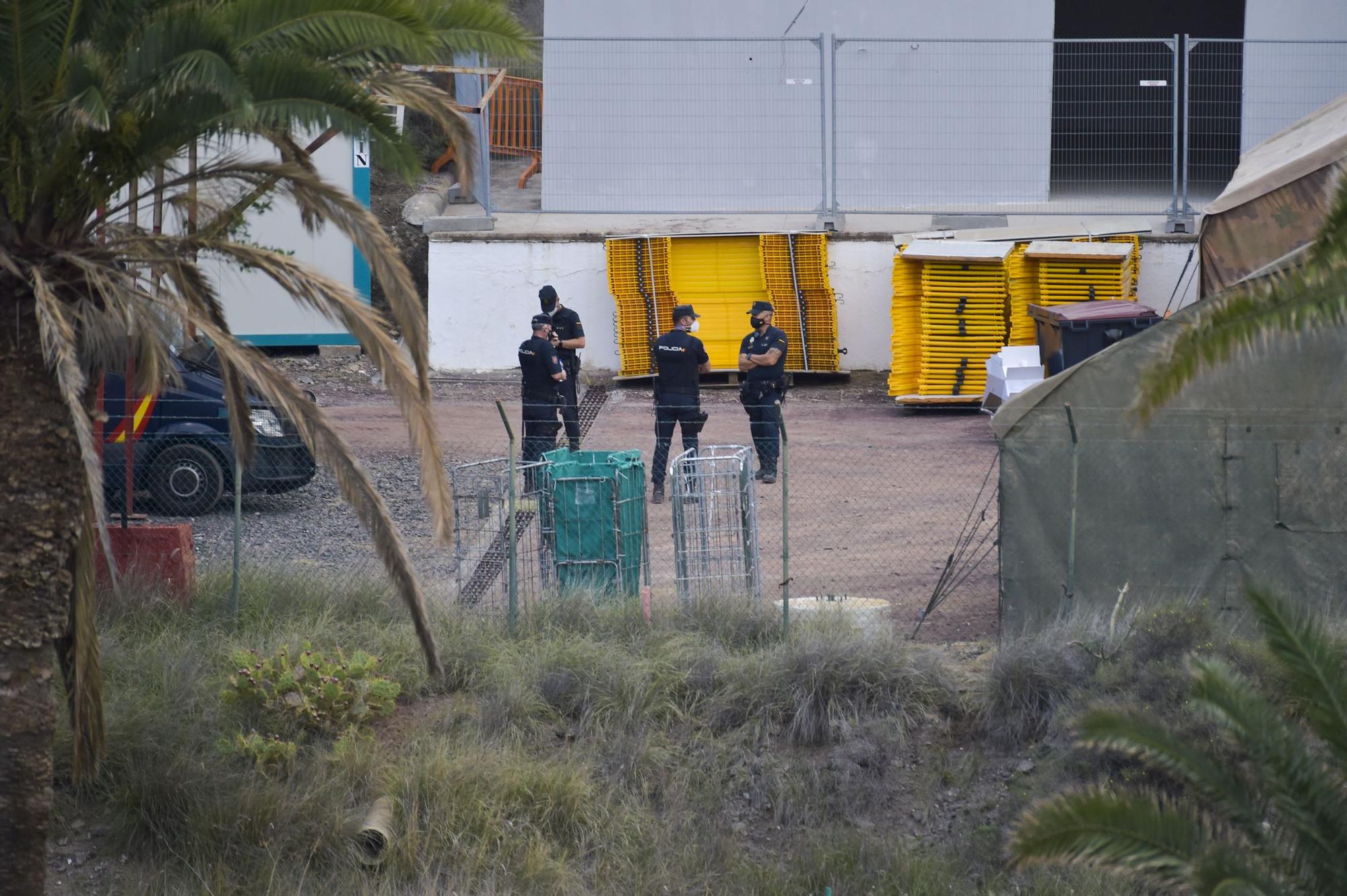 Campamento de migrantes en Barranco Seco