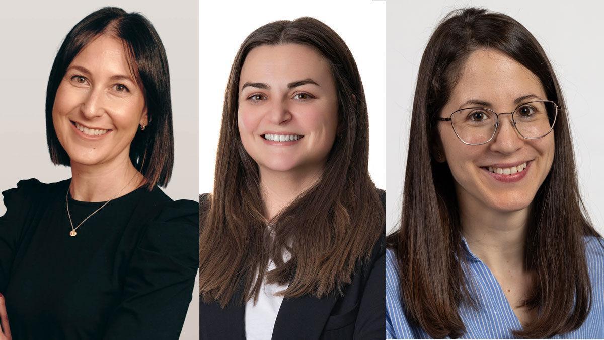 Las investigadoras de la Universidade da Coruña, Verónica Bolón, Laura Castro y María Barreiro.