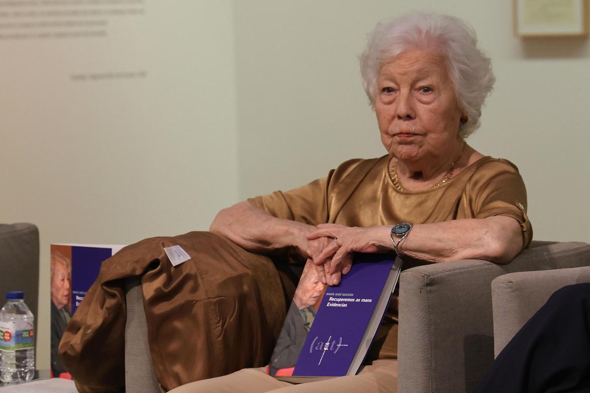 María Xosé Queizán, na homenaxe da RAG no MARCO de Vigo en marzo de 2026.