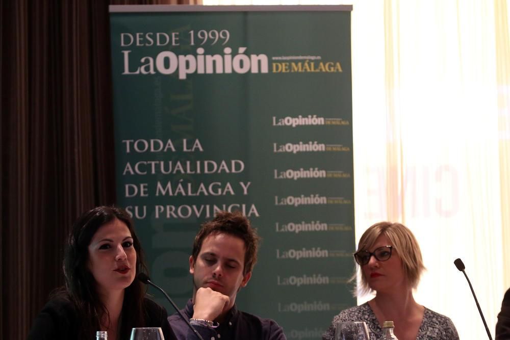 Virginia DeVirginia deMorata, Salva Reina, Noemí Ruiz y Tomás GaMorata, Salva Reina, Noemí Ruiz y Tomás García fueron los primeros participantes de estas jornadas culturales organizadas por La Opinión