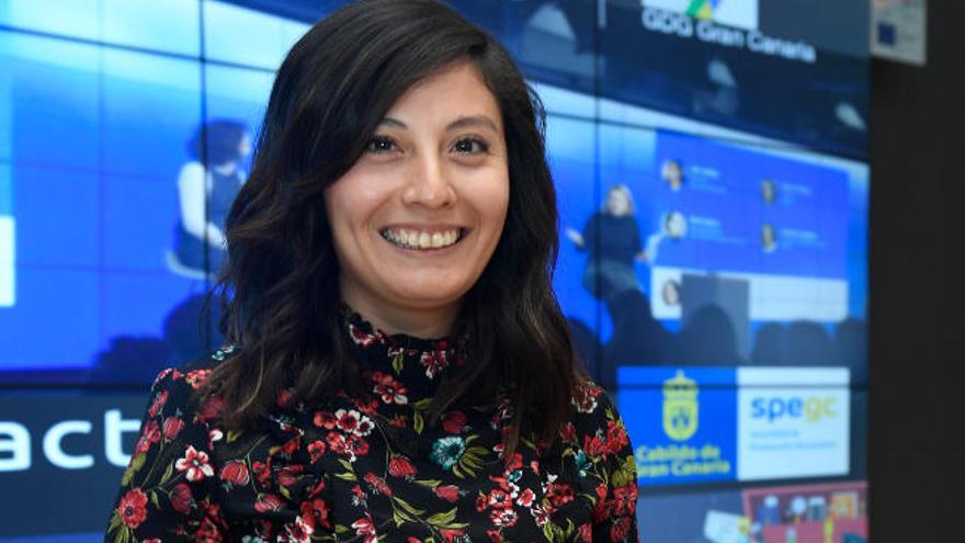 Andrea Argudo, durante el evento WomanTechmakers de Google celebrado en Gran Canaria.