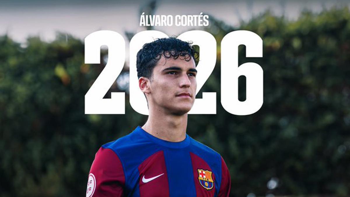 Álvaro Cortés, azulgrana hasta junio de 2026