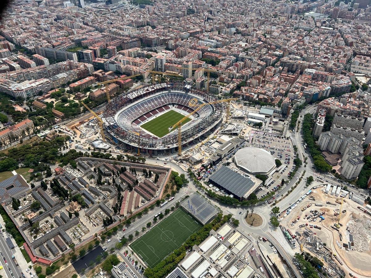 Vista aérea del Spotify Camp Nou.