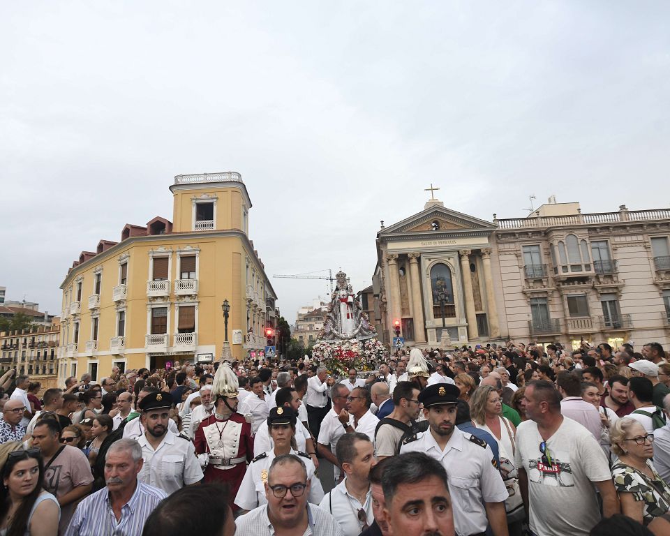 Bajada de la Virgen de la Fuensanta desde su Santuario hasta el templo catedralicio de Murcia