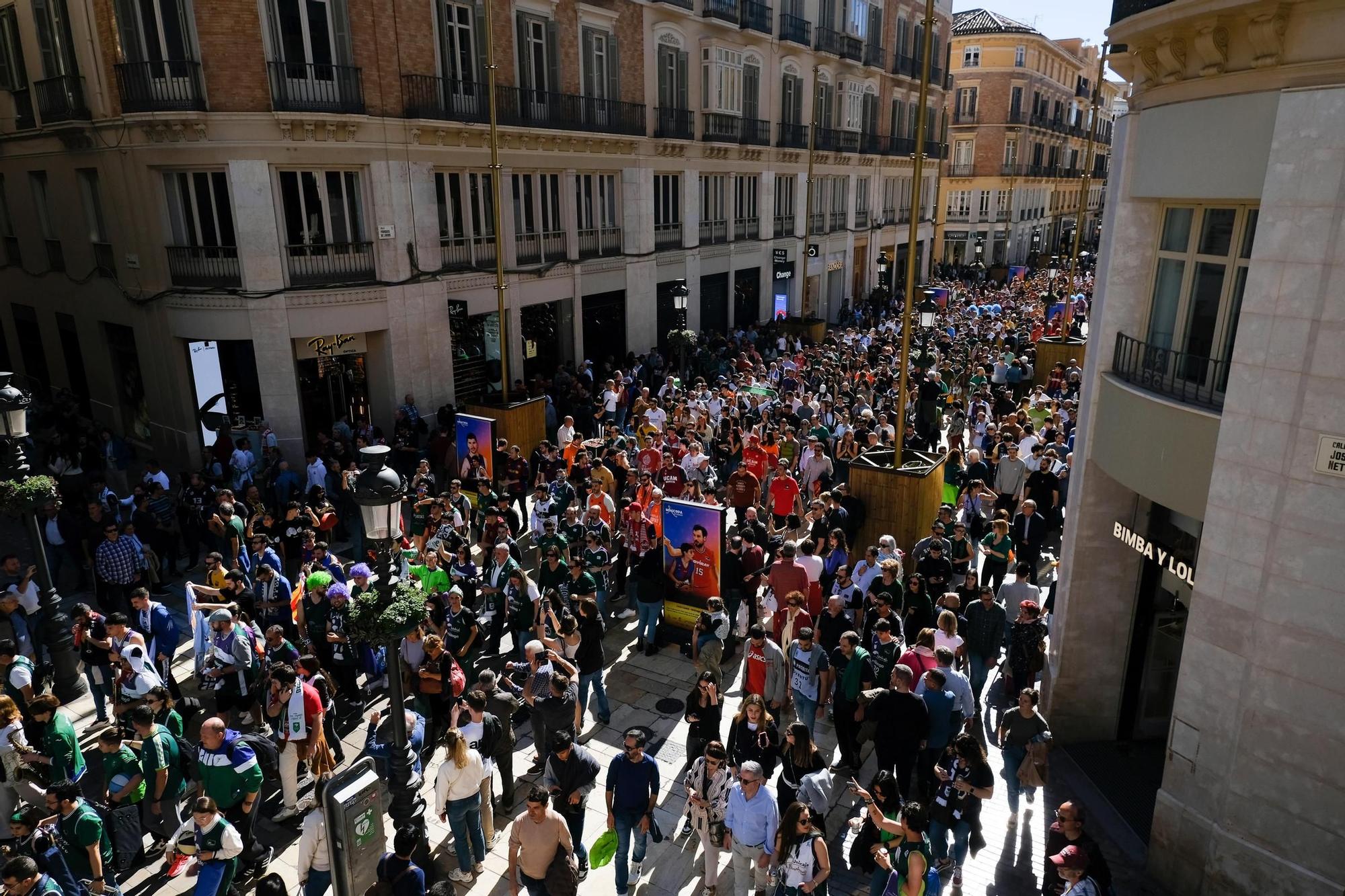 Las aficiones de la Copa del Rey tomaron el Centro este sábado, antes de las semifinales