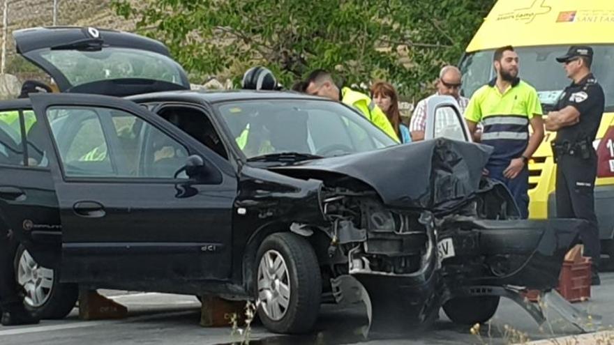 Varios heridos en un accidente en la carretera de Ascoy de Cieza