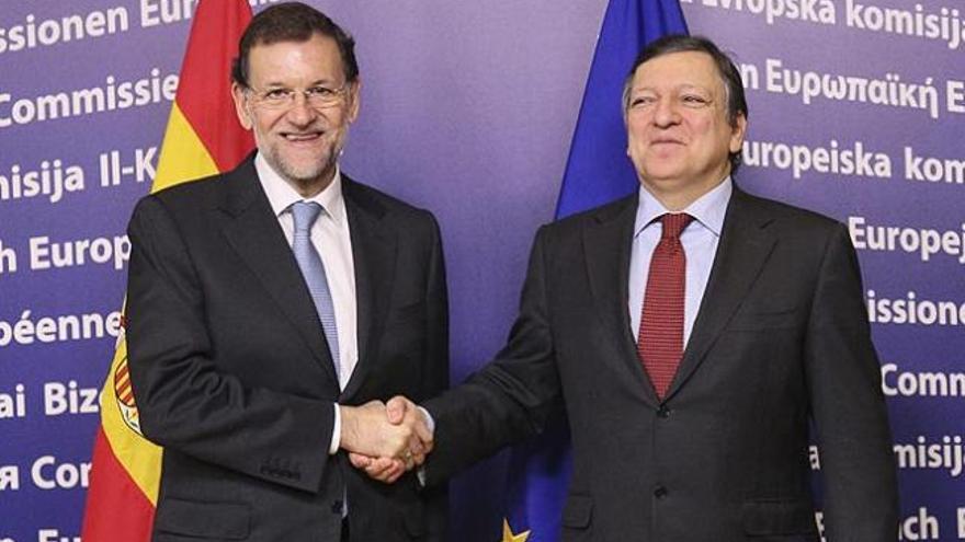 Mariano Rajoy y  José Manuel Durao Barroso.