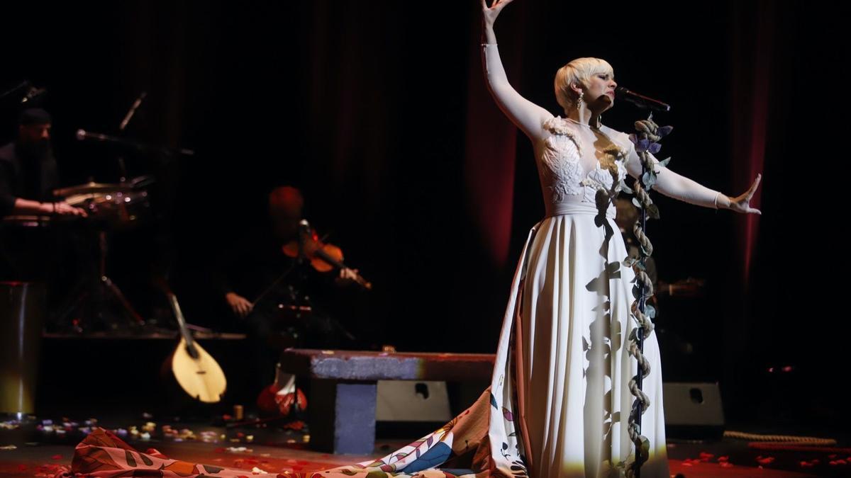 Pasión Vega durante su última actuación en el Gran Teatro