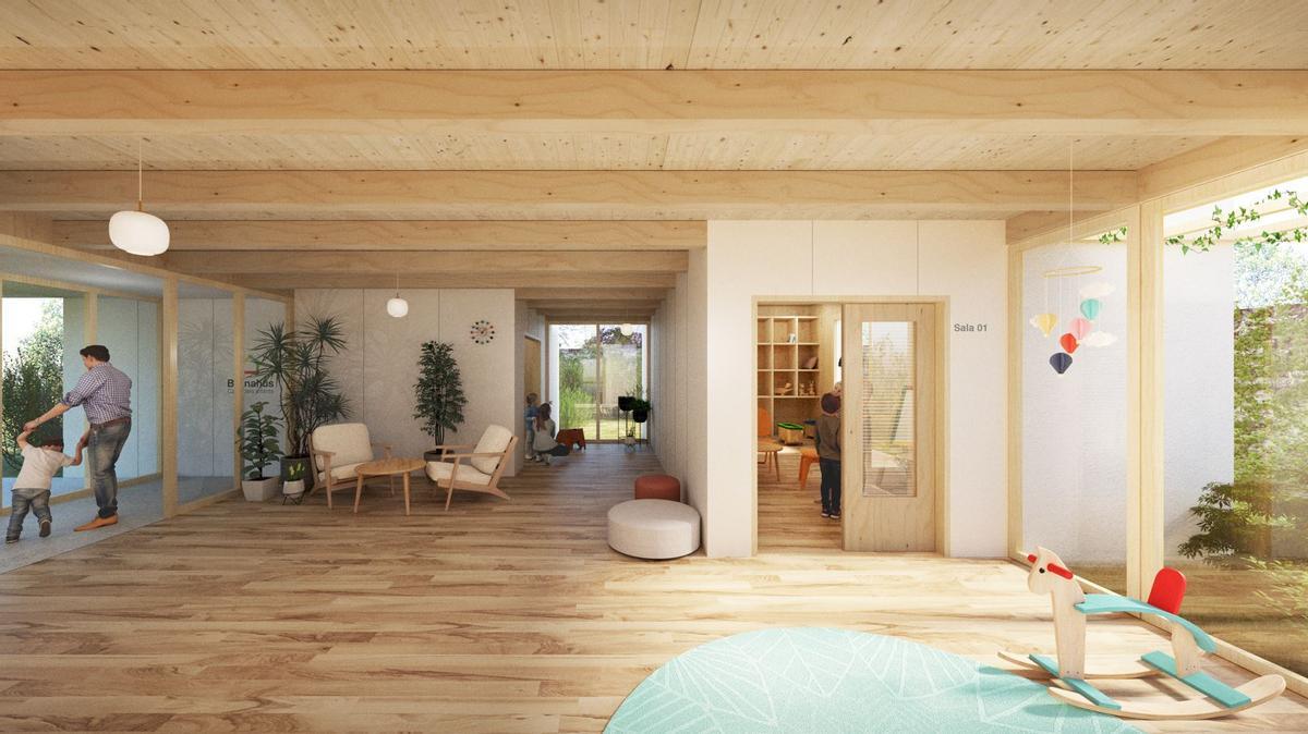 Recreació de l'interior del centre de Manresa que s'està construint actualment