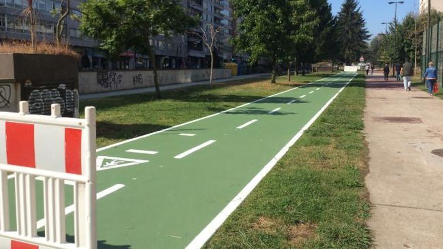 Luces led también para el carril bici de la Avenida Castelao de Vigo