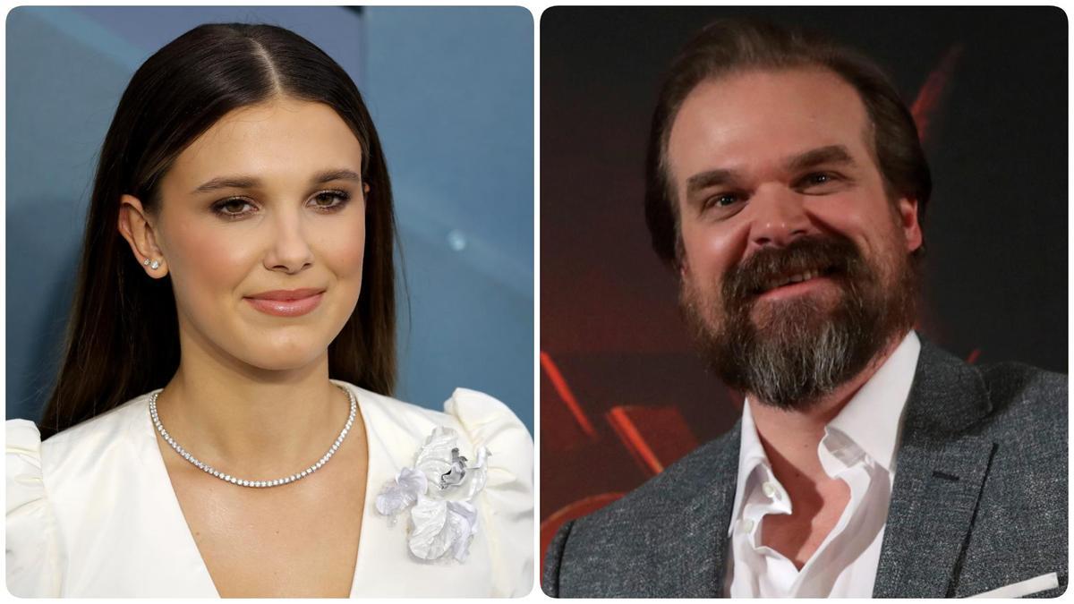 Millie Bobby Brown y David Harbour.