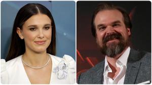 Millie Bobby Brown y David Harbour.
