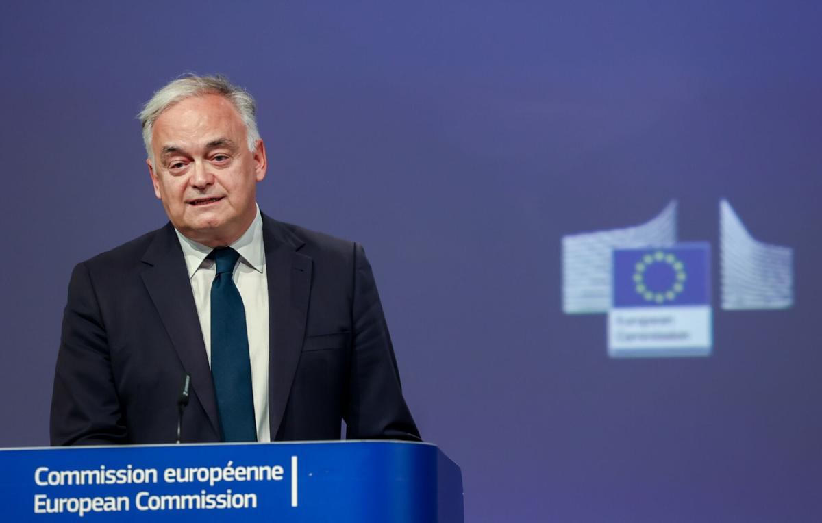 El vicesecretario de Institucional del PP, Esteban González Pons, durante una comparecencia en el Parlamento Europeo.
